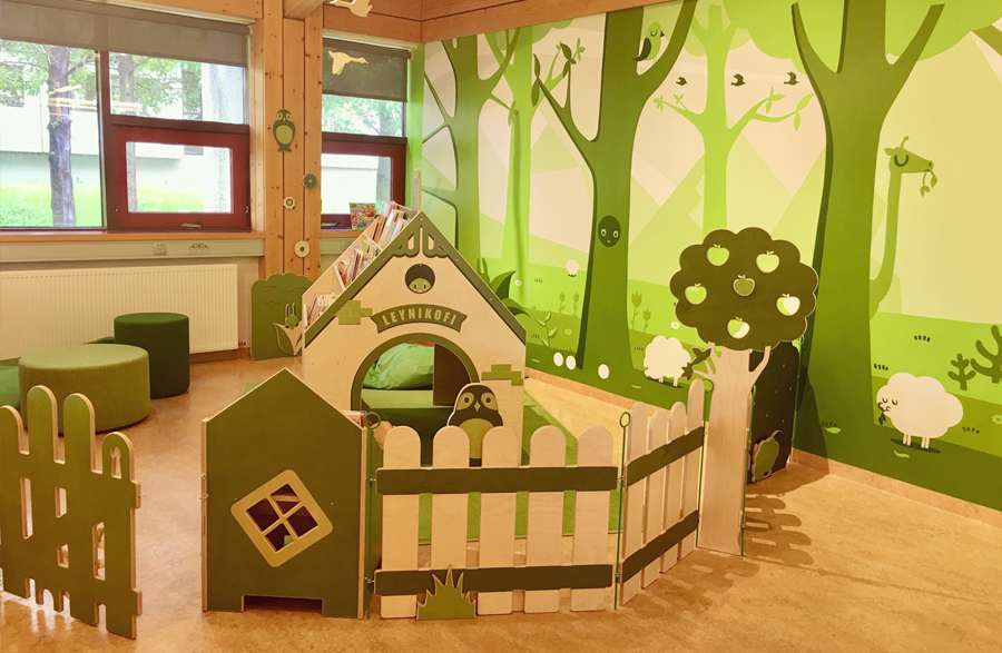 playhouse, Children's department, library, Reykjavik, play, kids, kids play area, design, childculturedesign