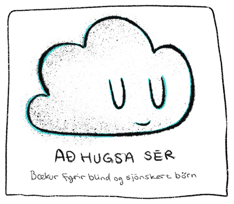 bookforblindchildren, cloud, drawing, teikning, logo, firmamerki