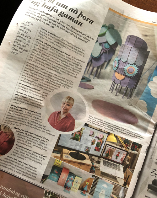 interview with ninna in frettabladid about toys and design