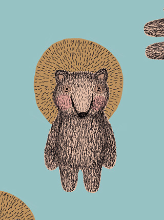 oh bear me bear illustration pattern